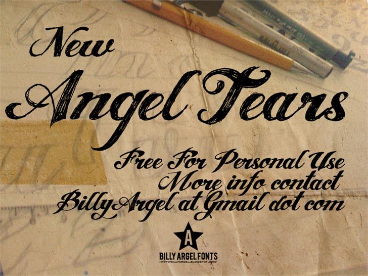 ANGEL TEARS font Created in 2010 by