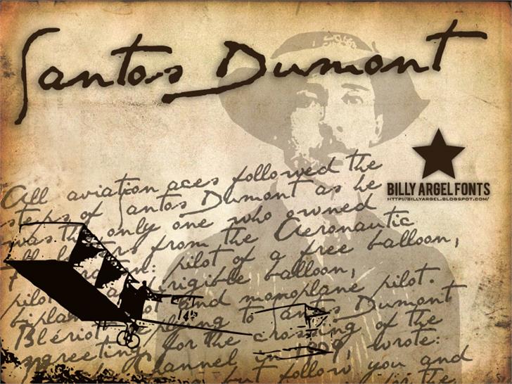 SANTOS DUMONT font Created in 2007 by tattoo fonts tattooschrift 